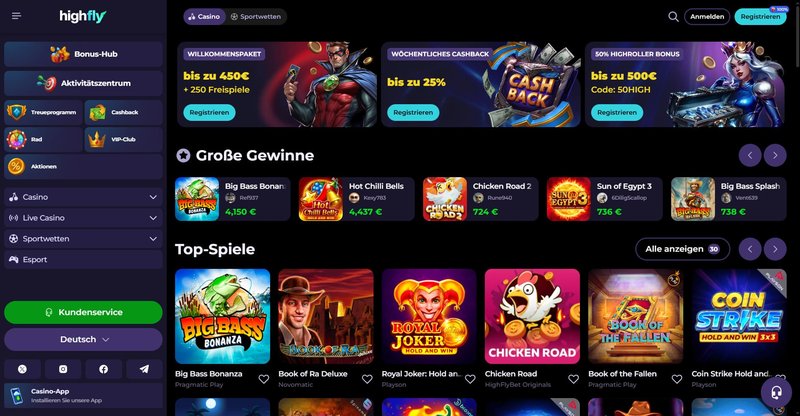 Highflybet free spins, juegos de casino highflybet